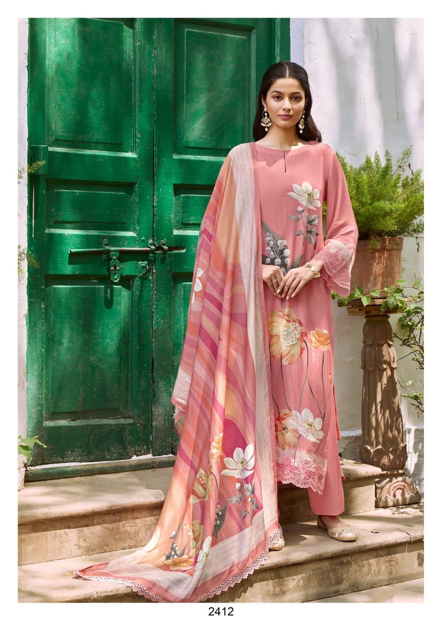 Dehri By Kimora suit 2411 to 2414 Series Stylish Beautiful Colourful Pure Muslin Dresses At Wholesale Price